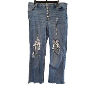 Wild Fable Distressed Straight Ankle Jeans
